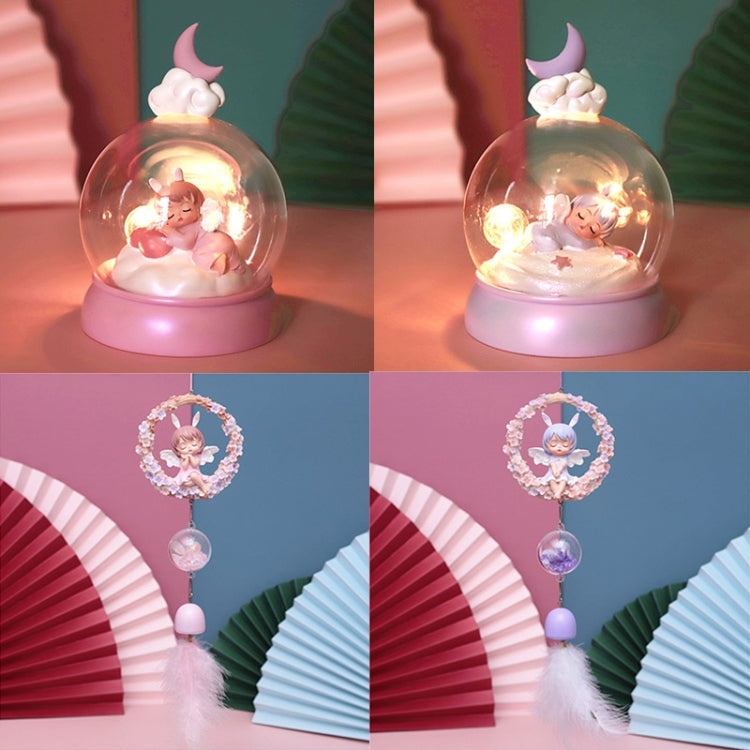 B82880 Room Decoration Atmosphere Night Light Bedside Lamp Ornaments, Colour: Pink Wind Vhimes