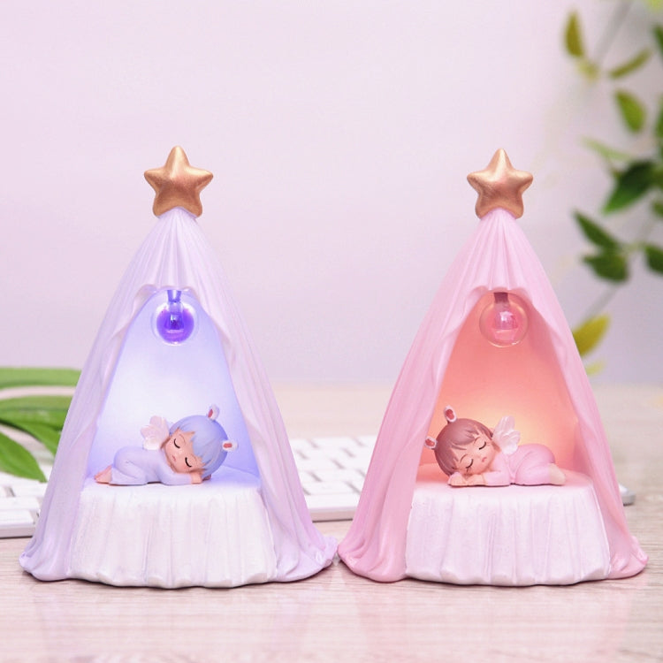 B82880 Room Decoration Atmosphere Night Light Bedside Lamp Ornaments, Colour: Pink Tent Light