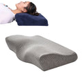 Butterfly Shape Memory Foam Snorked Pillow Slow Rebound Health Care Cervical Pillow, Dimensions: 62x34x12x6cm(Water Molecule Gray)