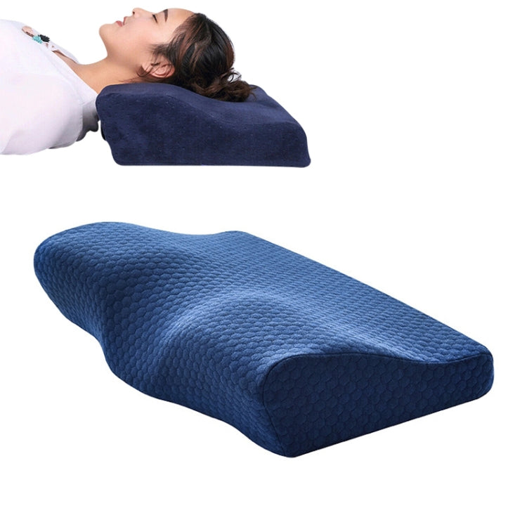 Butterfly Shape Memory Foam Snorked Pillow Slow Rebound Health Care Cervical Pillow, Dimensions: 62x34x12x6cm(Water Molecule)