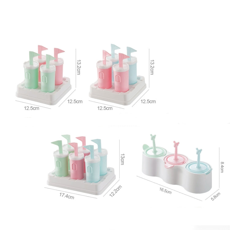 2 Sets 3 in 1 Children DIY Popsicle Mold Homemade Ice Cream Mold Set(Deer)