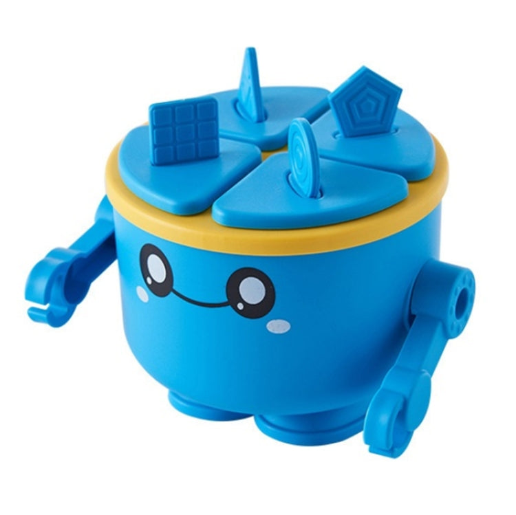 Children Cartoon Silicone Ice Tray Homemade Ice Cream Mold, Specification: Robot (Blue)