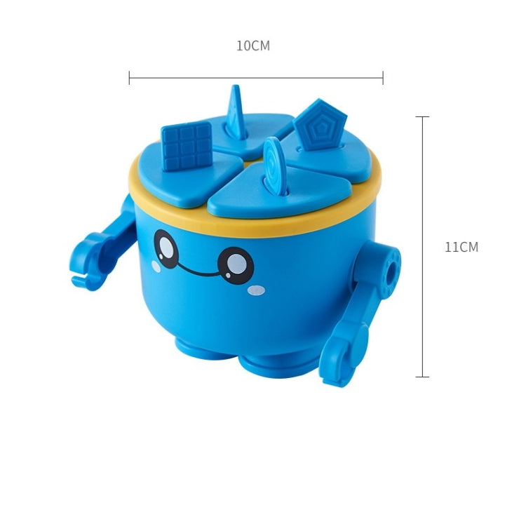 Children Cartoon Silicone Ice Tray Homemade Ice Cream Mold, Specification: Robot (Blue)