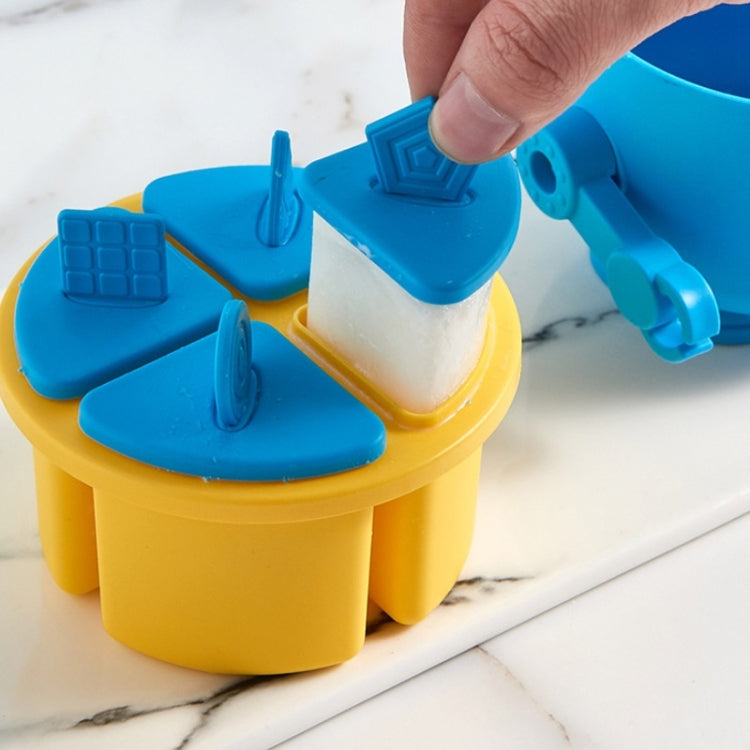 Children Cartoon Silicone Ice Tray Homemade Ice Cream Mold, Specification: Robot (Blue)