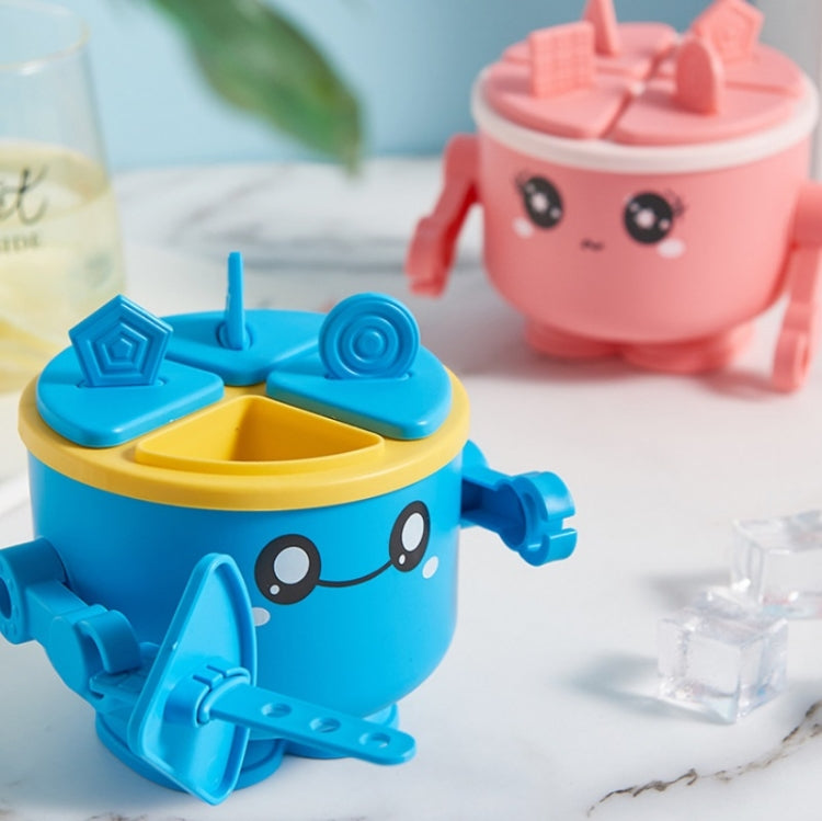 Children Cartoon Silicone Ice Tray Homemade Ice Cream Mold, Specification: Robot (Blue)