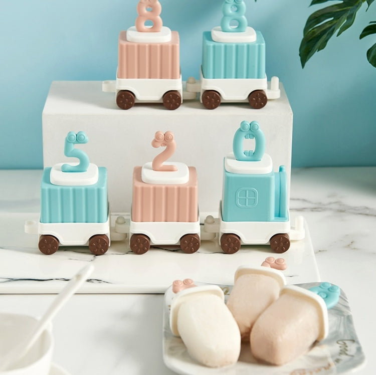 2 PCS Children Cartoon Silicone Ice Tray Homemade Ice Cream Mold, Specification: Small Train