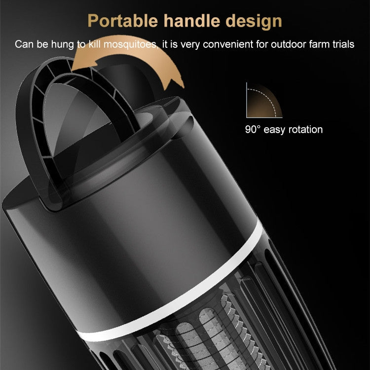 ALE-MWD-008 Home Bedroom Mute Mosquito Trap Mosquito Lamp Outdoor Non-Radiation Fly Mosquito Repellent, Product specifications: Charging Type 2000 MAH(Black)
