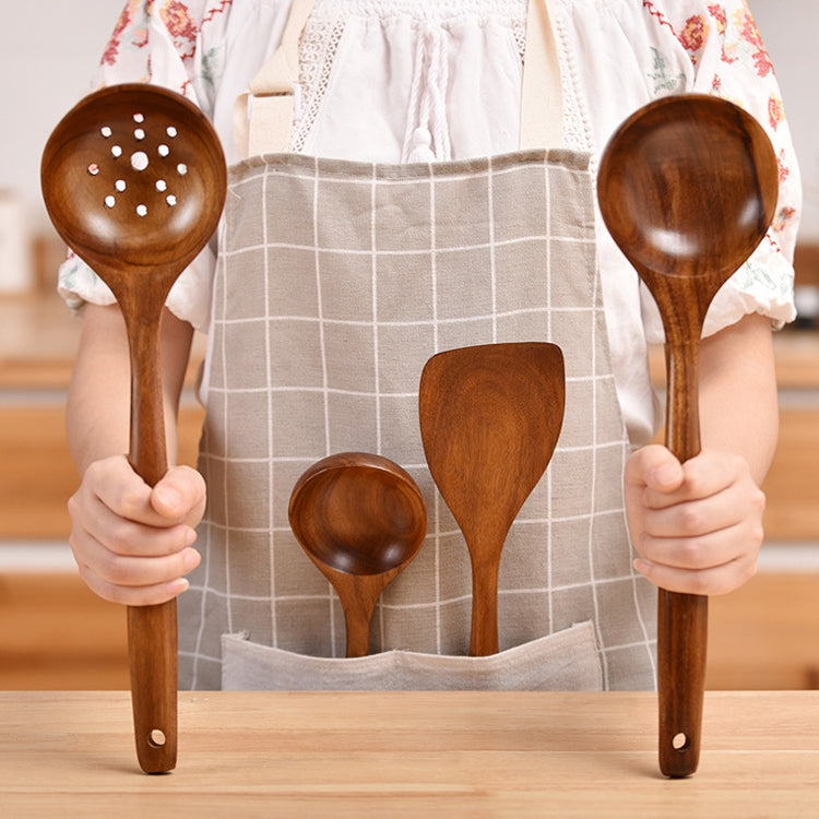 Non-Stick Pot Wood Spoon Teak Scoop Tableware Sweet Spoon