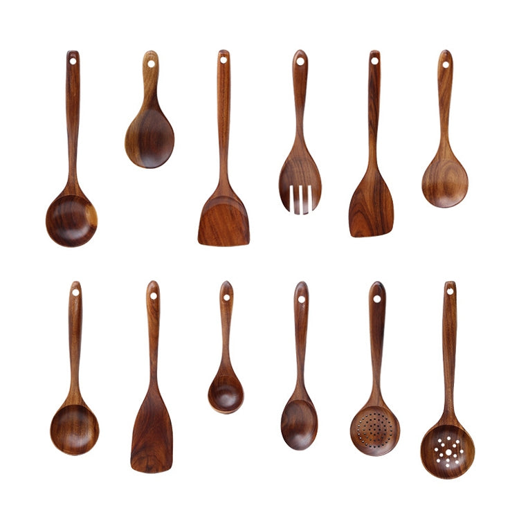 Non-Stick Pot Wood Shovel Teak Cooking Pot Shovel Tableware Curved Shovel