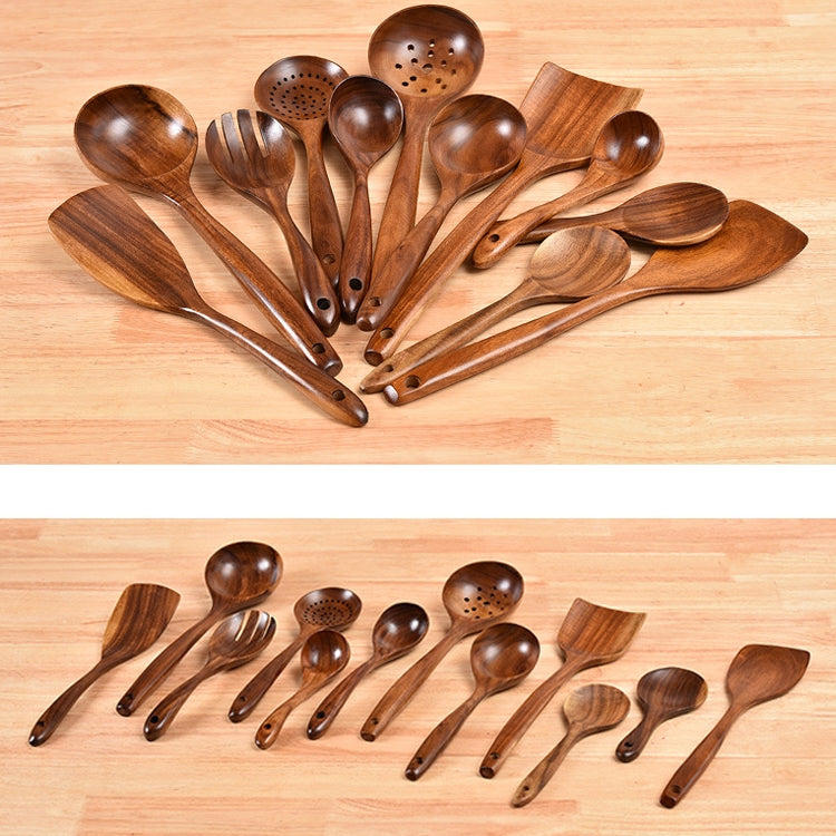 Non-Stick Pot Wood Shovel Teak Cooking Pot Shovel Tableware Curved Shovel