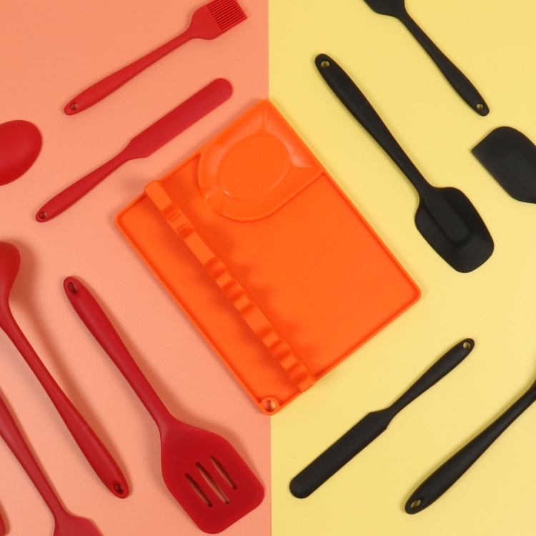 2 in 1 Kitchen Silicone Spoon Holder Shelf Medium (Orange)