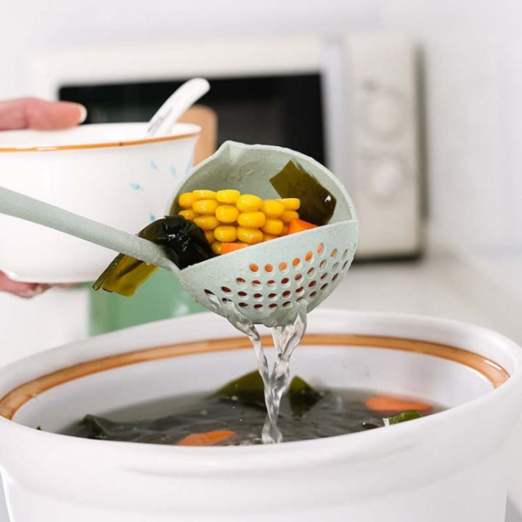 Wheat Straw Dual-use Soup Spoon Colander Environmental Tableware