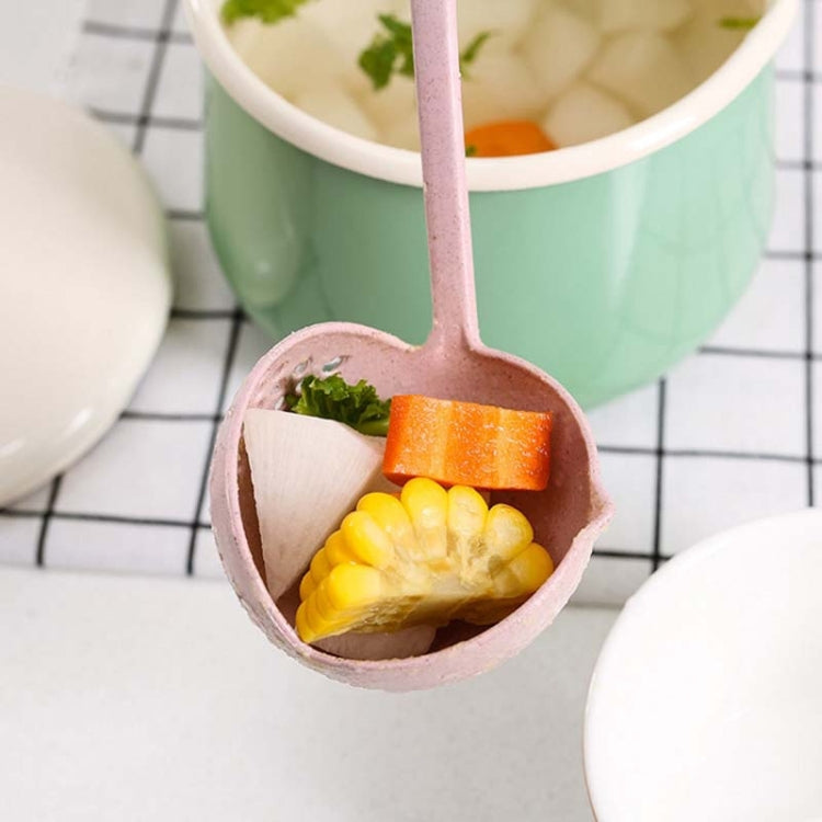 Wheat Straw Dual-use Soup Spoon Colander Environmental Tableware