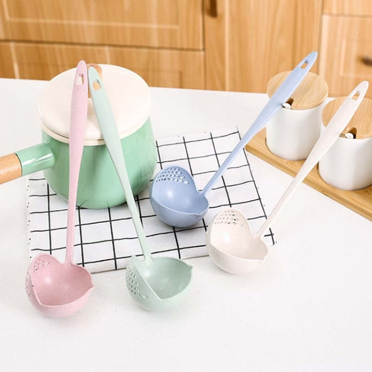 Wheat Straw Dual-use Soup Spoon Colander Environmental Tableware