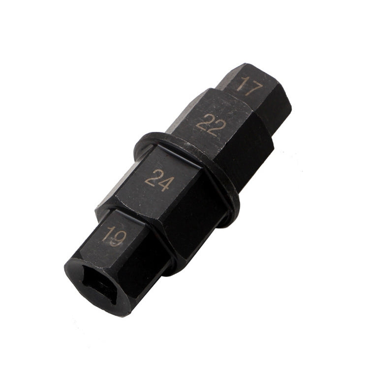 Motorcycle Wheel Axle Disassembly Tool Front Wheel Spindle Removal Wrench Disassembly Sleeve Hex Socket(Black)