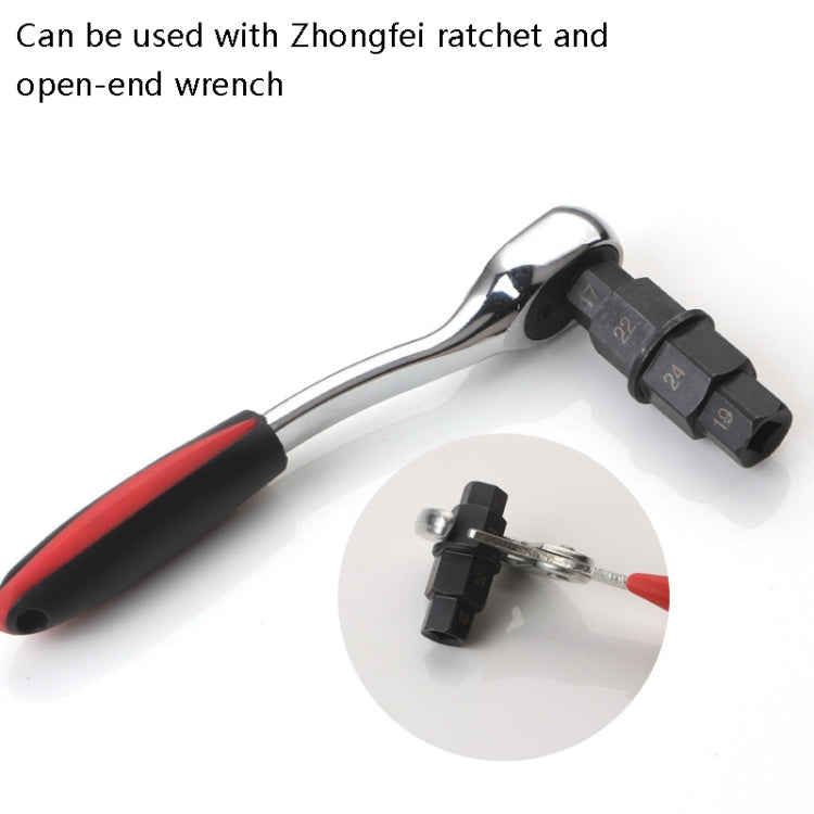 Motorcycle Wheel Axle Disassembly Tool Front Wheel Spindle Removal Wrench Disassembly Sleeve Hex Socket(White)