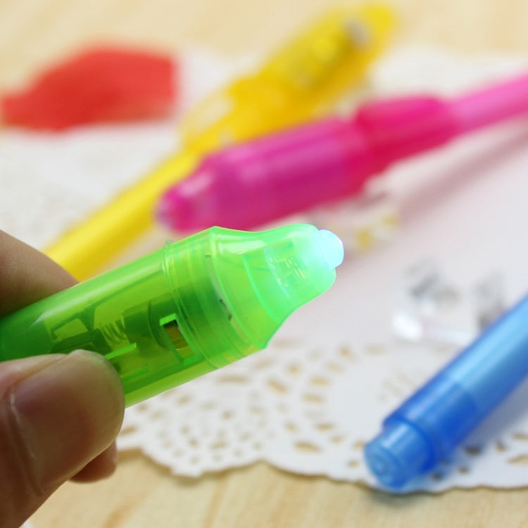 10 PCS Creative Magic UV Light Invisible Ink Pen Marker Pen(Pink)