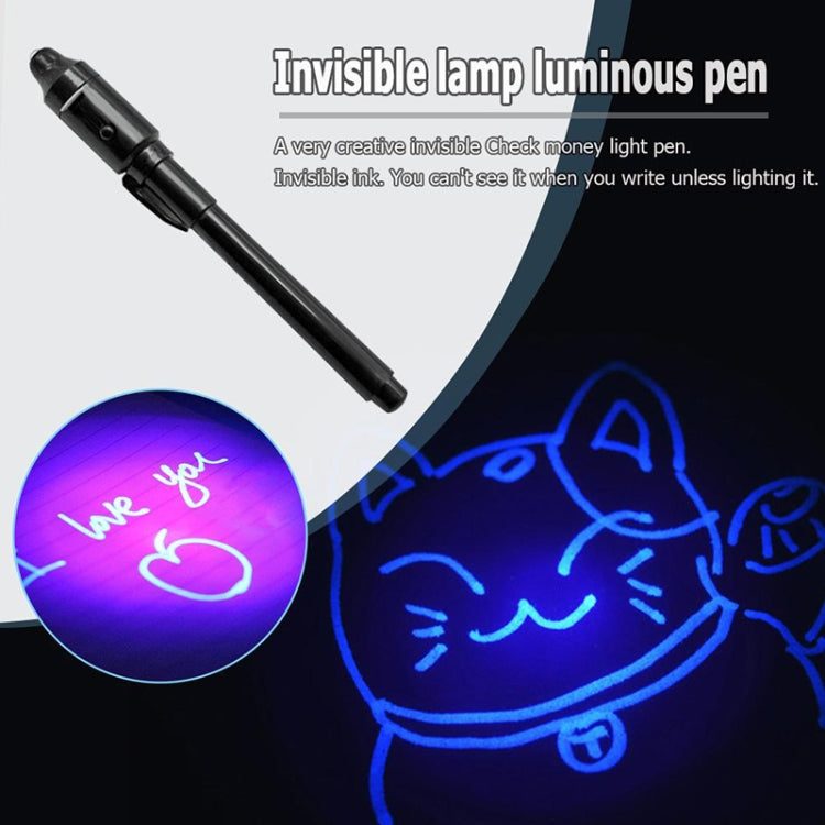 10 PCS Creative Magic UV Light Invisible Ink Pen Marker Pen(Pink)