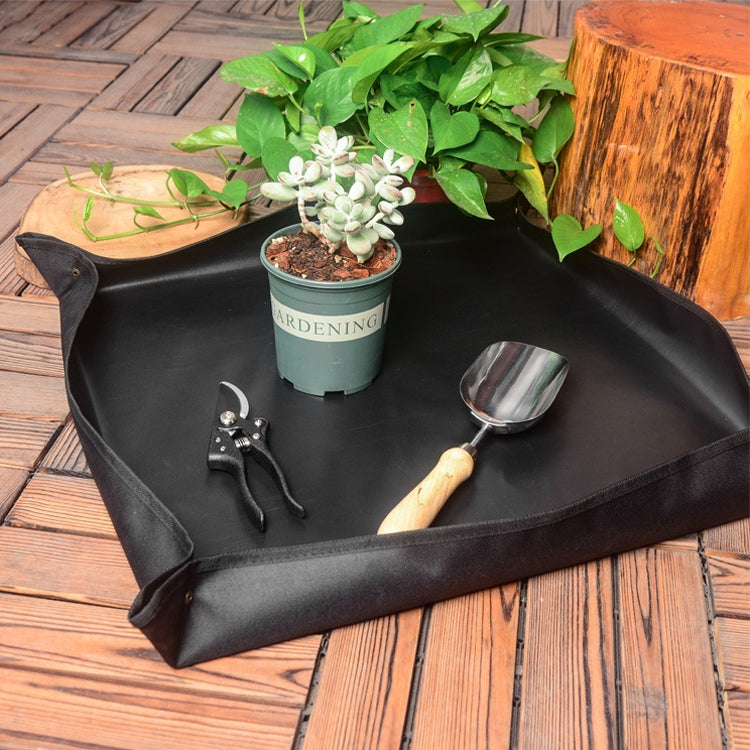 Balcony Green Planting Pot Rolling Basin Mat Home Gardening Seed Planting Waterproof Flower Pad Replacement Operation Pad(V2.0 Black)