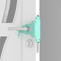 Cartoon Bear Bedroom Door Mute Lock Closed Door Anti-collision Protection Cushion(Green)