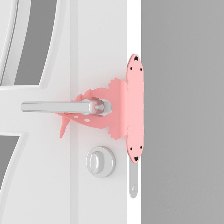 Cartoon Bear Bedroom Door Mute Lock Closed Door Anti-collision Protection Cushion(Pink)