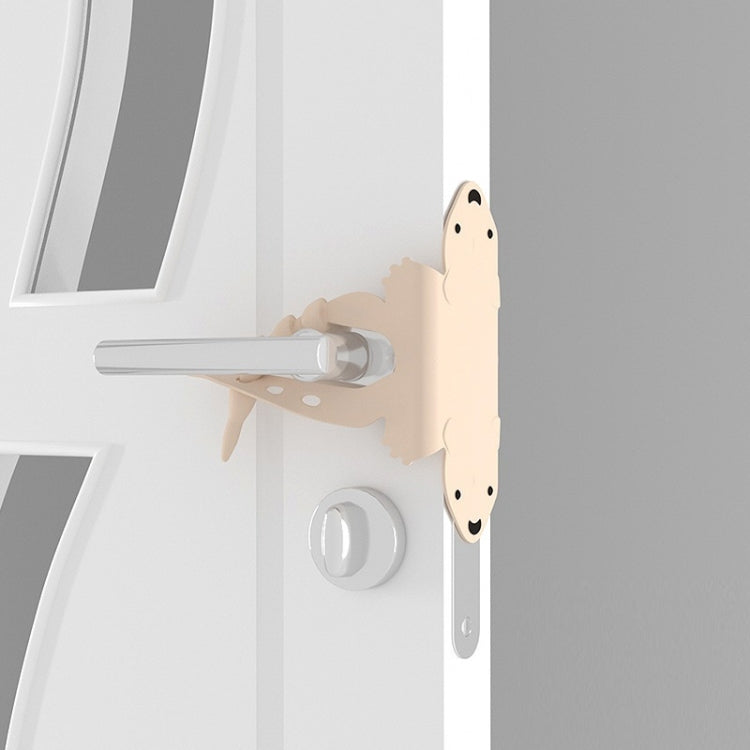 Cartoon Bear Bedroom Door Mute Lock Closed Door Anti-collision Protection Cushion(Apricot)