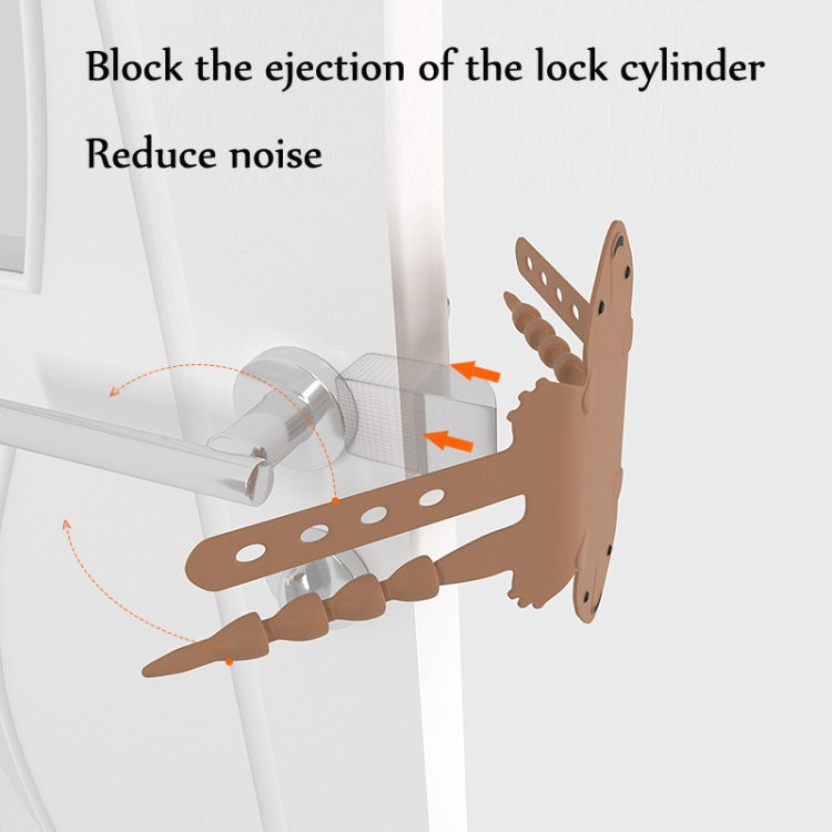 Cartoon Bear Bedroom Door Mute Lock Closed Door Anti-collision Protection Cushion(White)