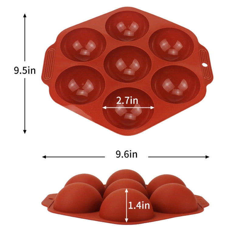 Semicircle Silicone Cake Mold Chocolate Bomb Mold(Coffee)