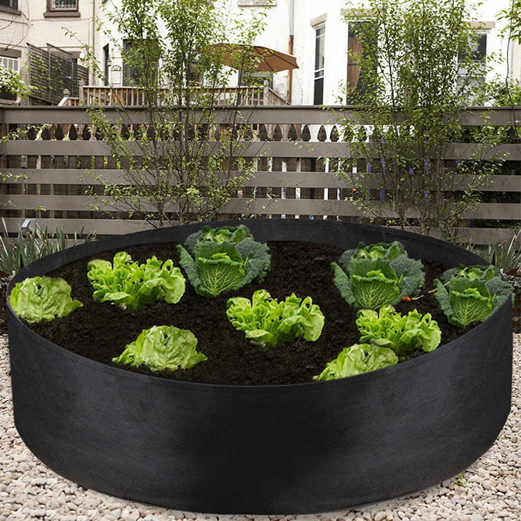 60x20cm 56L Felt Planting Barrel Indoor Outer Round Plant Bag Non-Woven Seedling Bag(Purple)