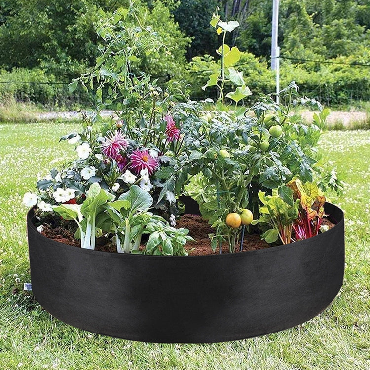 90x30cm 190L Felt Planting Barrel Indoor Outer Round Plant Bag Non-Woven Seedling Bag(Red)