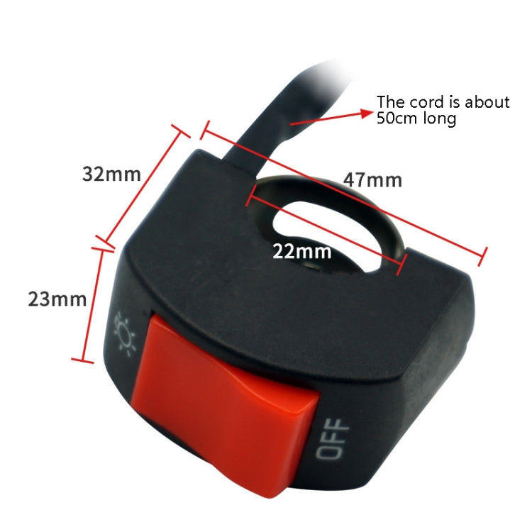 5 PCS Motorcycle Handlebar Tap Switch LED Headlight Break Extinguishing Fire Double Flash Switch(Blue Button)