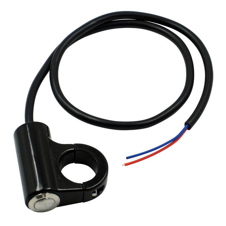 Motorcycle Electric Car Modified Accessories Faucet Handlebar Aluminum Alloy Speaker Large Light Shot Lamp Switch(Self-reset Flat Button 2 Line)