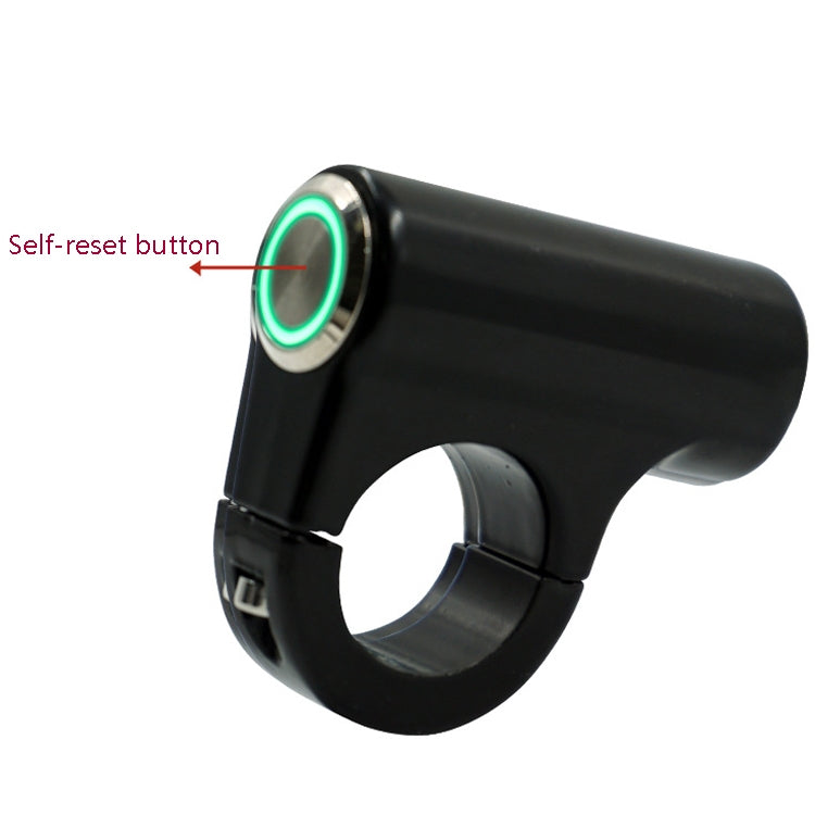 Motorcycle Electric Car Modified Accessories Faucet Handlebar Aluminum Alloy Speaker Large Light Shot Lamp Switch(Green Light Self-reset Flat Button 5 Line)