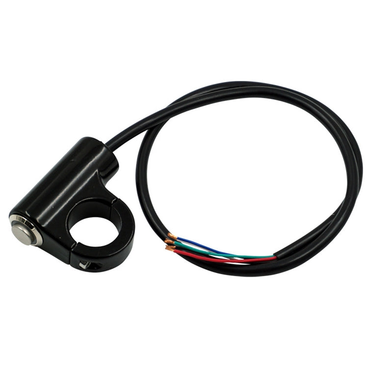 Motorcycle Electric Car Modified Accessories Faucet Handlebar Aluminum Alloy Speaker Large Light Shot Lamp Switch(Green Light Self-reset Flat Button 5 Line)