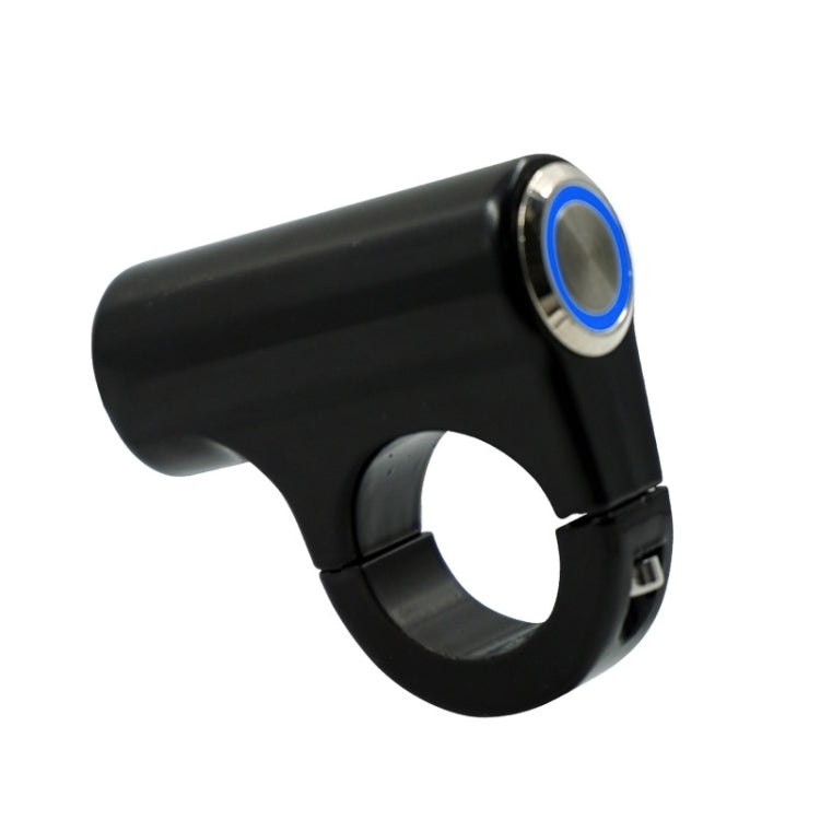 Motorcycle Electric Car Modified Accessories Faucet Handlebar Aluminum Alloy Speaker Large Light Shot Lamp Switch(Blue Light Self-lock Protruding Button 5 Line)