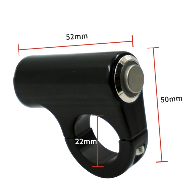 Motorcycle Electric Car Modified Accessories Faucet Handlebar Aluminum Alloy Speaker Large Light Shot Lamp Switch(Green Light Self-reset Flat Button 5 Line)