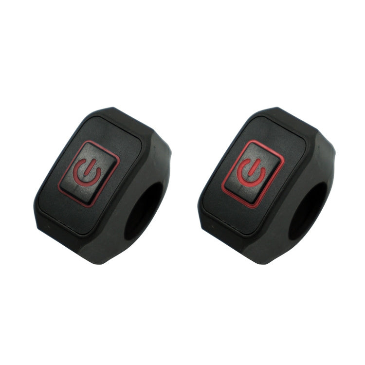 2 PCS Motorcycle Electric Car Modified Accessories Headlight Speaker Over-Car Light Spot Fire Light Multi-Function Self-Locking Switch(Red Light)