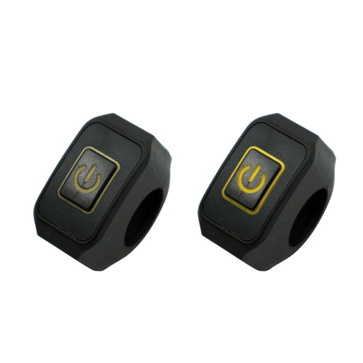 2 PCS Motorcycle Electric Car Modified Accessories Headlight Speaker Over-Car Light Spot Fire Light Multi-Function Self-Locking Switch(Yellow Light)