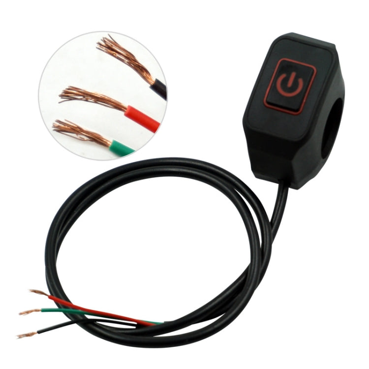 2 PCS Motorcycle Electric Car Modified Accessories Headlight Speaker Over-Car Light Spot Fire Light Multi-Function Self-Locking Switch(Red Light)