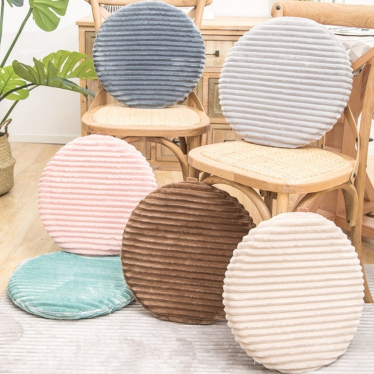 Flannel Round Cushion Dust Cover, Size: 40x40cm(Leather Pink)