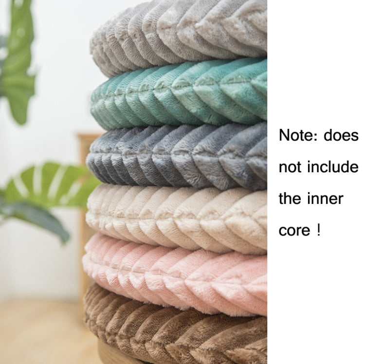Flannel Round Cushion Dust Cover, Size: 40x40cm(Leather Pink)