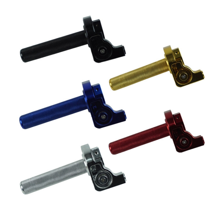 Motorcycle Off-Road Vehicle Modified CNC Handle Throttle Clamp Hand Grip Big Torque Oil Visual Throttle Accelerator(Blue)