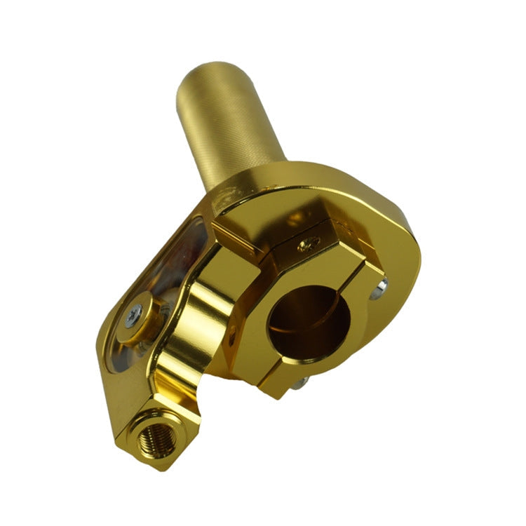 Motorcycle Off-Road Vehicle Modified CNC Handle Throttle Clamp Hand Grip Big Torque Oil Visual Throttle Accelerator(Golden)