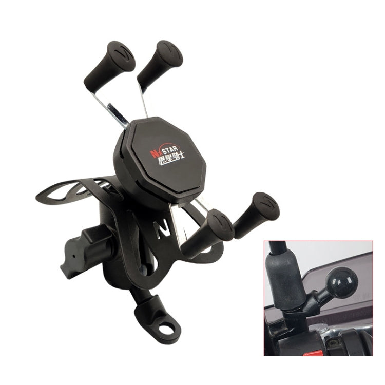 N-STAR N002 Motorcycle Bicycle Mobile Phone Bracket Riding Equipment(Large Tilted Head)