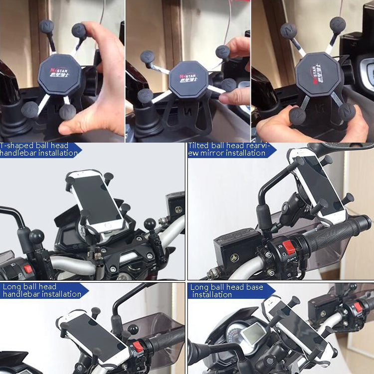 N-STAR N002 Motorcycle Bicycle Mobile Phone Bracket Riding Equipment(Large L Head)