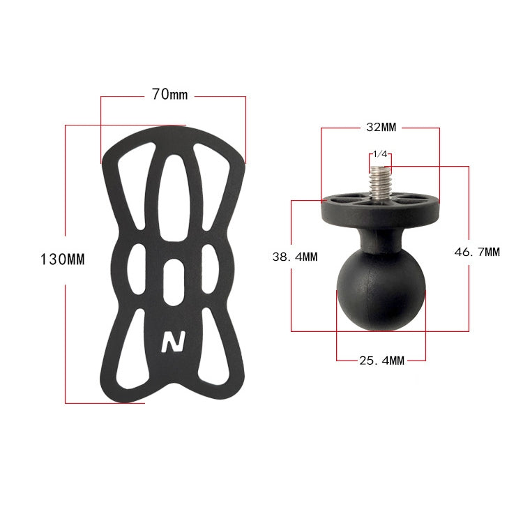 N-STAR N002 Motorcycle Bicycle Mobile Phone Bracket Riding Equipment(Small Tilted Head)
