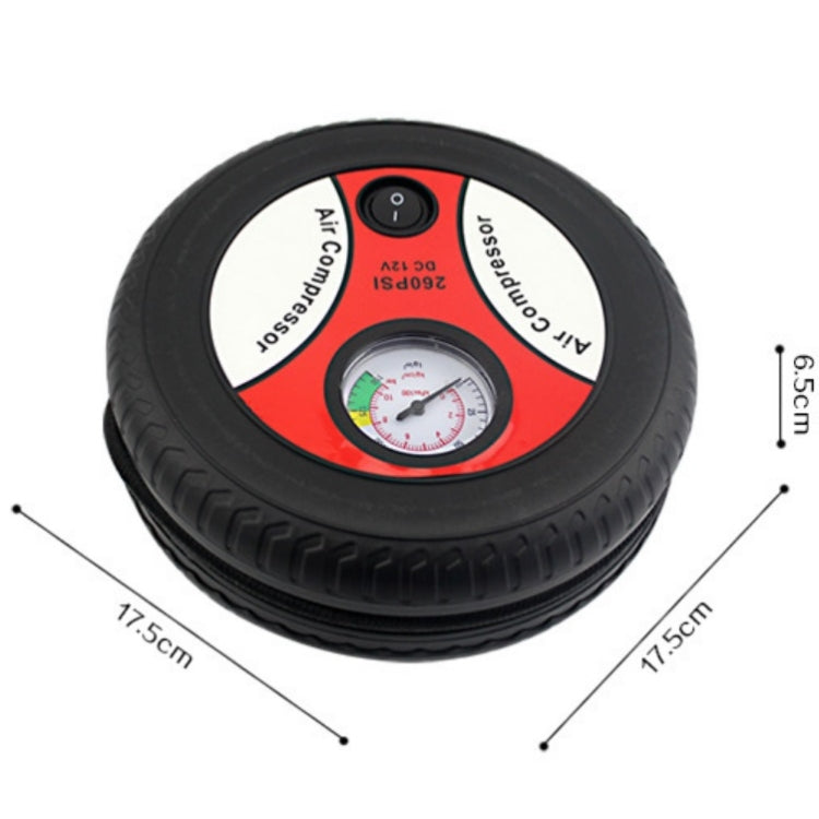 DC12V 12A Car Portable Air Pump Electric Car Tire Pump, Specification： 19-cylinder Large Motor