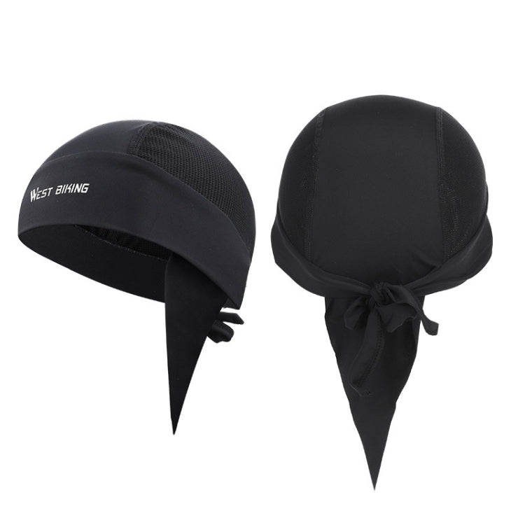 West Biking Summer Ice Silk Pirate Cap Riding Cap Men And Women  Outdoor Windproof Sunscreen Headgear, Size: Free Size(Triangle Towel Black)