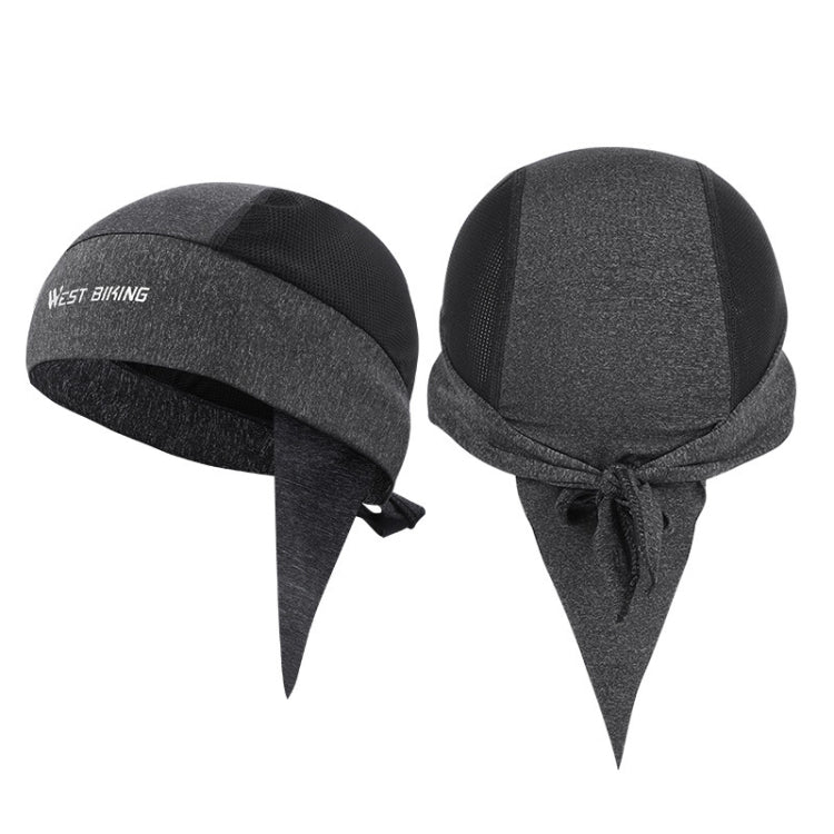West Biking Summer Ice Silk Pirate Cap Riding Cap Men And Women  Outdoor Windproof Sunscreen Headgear, Size: Free Size(Triangle Towel Gray)