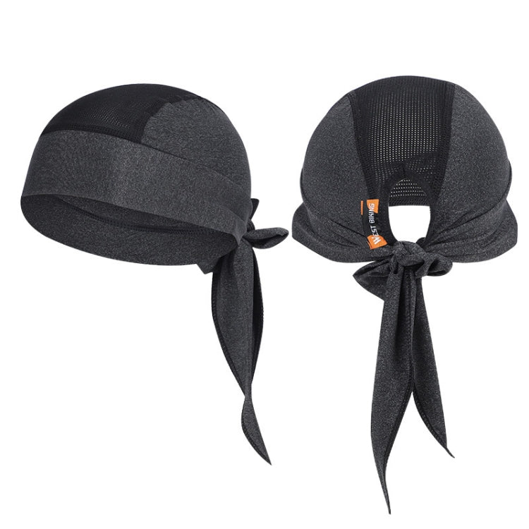 West Biking Summer Ice Silk Pirate Cap Riding Cap Men And Women  Outdoor Windproof Sunscreen Headgear, Size: Free Size(Tying Rope Gray)